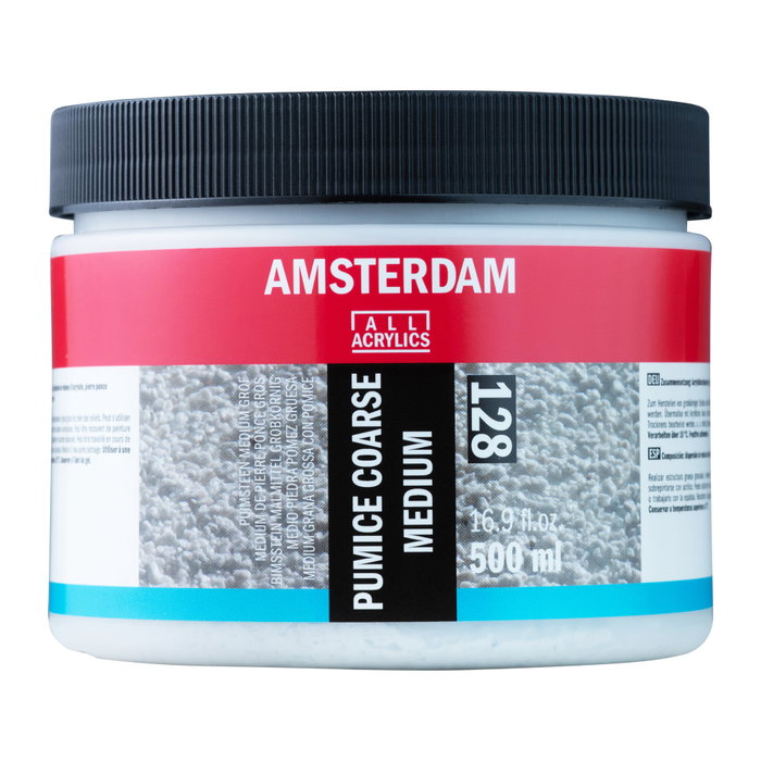 Amsterdam Bote de medio de piedra pómez gruesa 128, 500 ml Amsterdam Bote de medio de piedra pómez gruesa 128, 500 ml