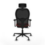 PIQUERAS Y CRESPO Silla de oficina Jorquera Sincro/Traslack Naranja oscuro y Negro