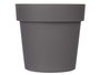Ibergarden Maceta de Plástico Gris 20 cm Diámetro, 19 cm Alto, 3.4 L (Set de 12)