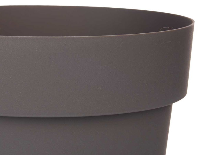 Ibergarden Maceta de Plástico Gris 20 cm Diámetro, 19 cm Alto, 3.4 L (Set de 12)