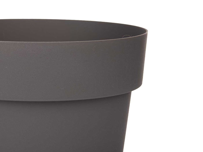 Ibergarden Maceta de Plástico Gris 20 cm Diámetro, 19 cm Alto, 3.4 L (Set de 12)