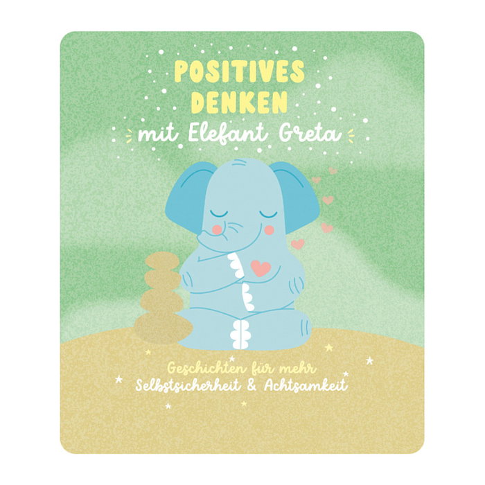 Tonies 11001876 Positives Denken con Elefanta Greta - Figura Musical para Toniebox con 14 Relatos en Alemán - Juguete para Niños y Niñas de 4+ Años