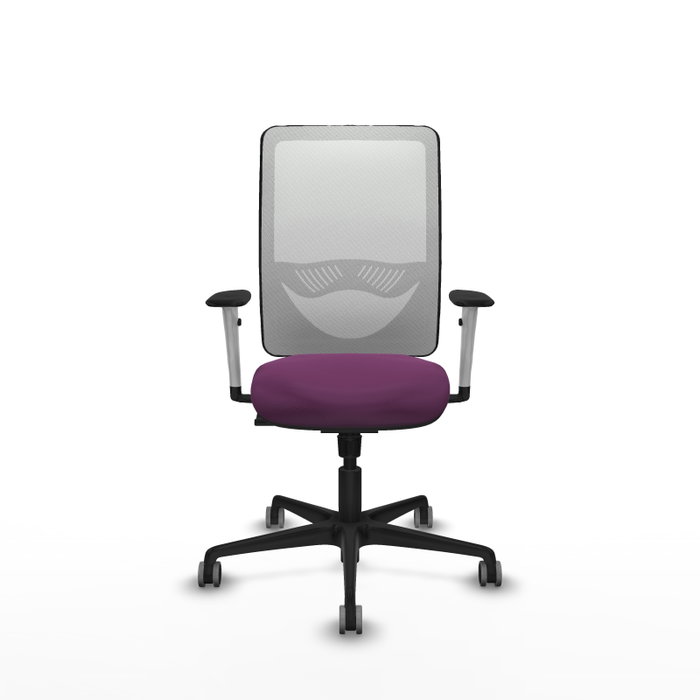 PIQUERAS Y CRESPO Silla de oficina Zulema con mecanismo Sincro, Morado y Blanco