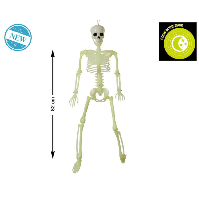 Decoración para Halloween Esqueleto 82 cm Blanco
