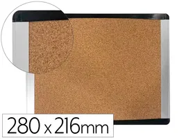 Bi-office Pizarra Corcho Reciclado Marco Aluminio y Plástico Negro 280x216 mm