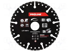 PROLINE Disco cortante de diamante de 125mm (2,4mm espesor)