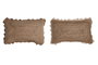 DKD Home Decor Set de Cojines de Yute y Macramé 50x30x15 cm