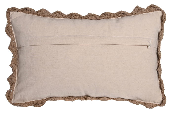 DKD Home Decor Set de Cojines de Yute y Macramé 50x30x15 cm DKD Home Decor Set de Cojines de Yute y Macramé 50x30x15 cm