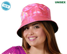 Atosa Sombrero Pescador Efecto Holográfico Rosa