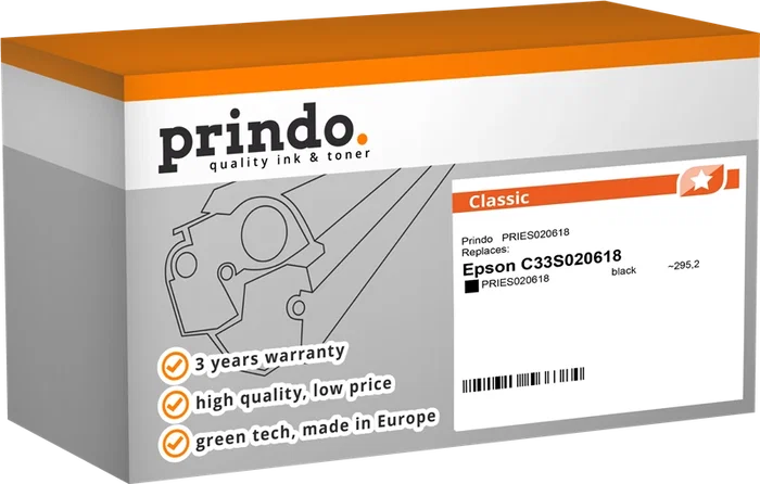 Prindo Cartucho de tinta negro PRIES020618 Classic 295,2ml Prindo Cartucho de tinta negro PRIES020618 Classic 295,2ml