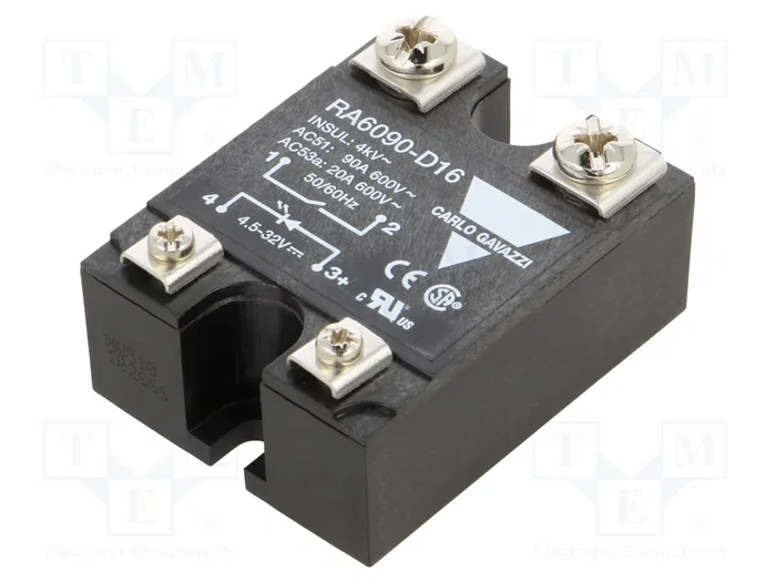 CARLO GAVAZZI RA6090-D16 Relé de semiconductor 90A 24-690VAC CARLO GAVAZZI RA6090-D16 Relé de semiconductor 90A 24-690VAC