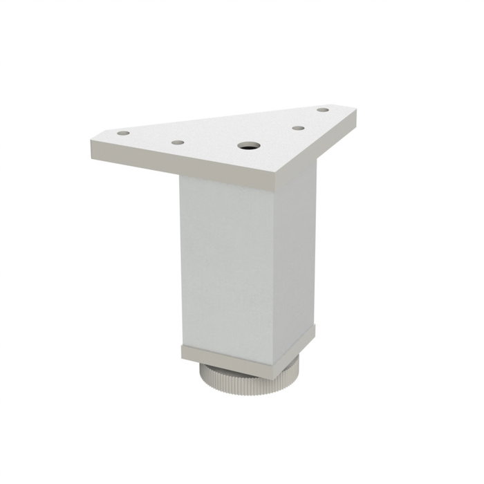 Herrajes Alk Pata Aluminio Mate Modelo Laos C40 Con Nivelador Altura H200 (Set de 2)