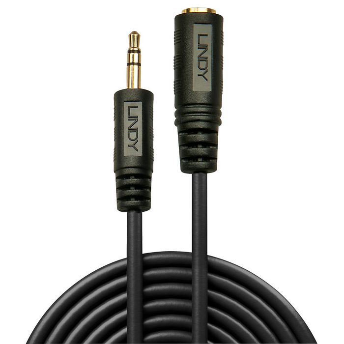 Lindy Cable de Extensión Premium de Audio de 3.5mm Jack Macho a Hembra, 10m