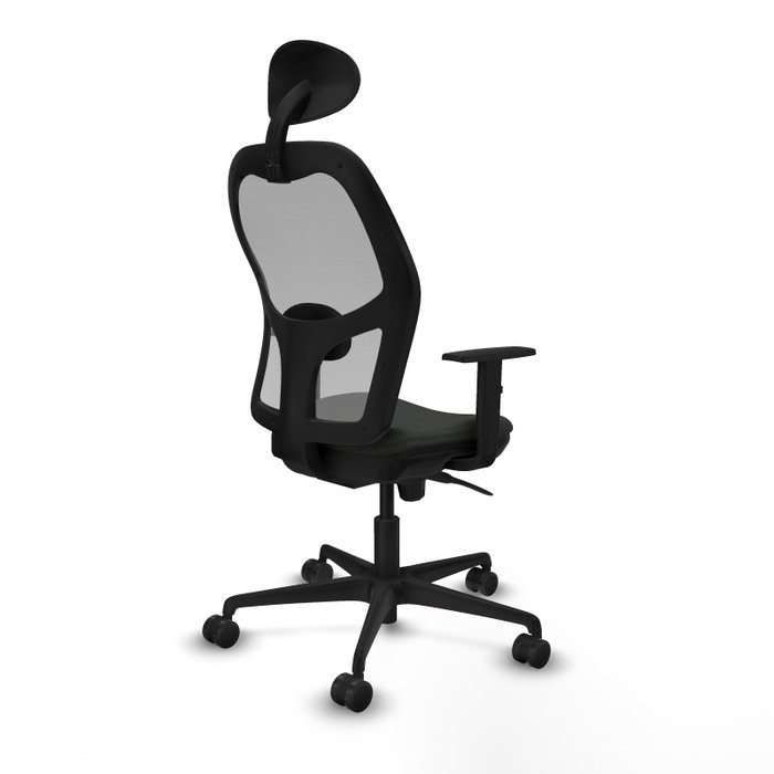 PIQUERAS Y CRESPO Silla de oficina Jorquera con mecanismo Sincro, Tela Negra y Malla Gris