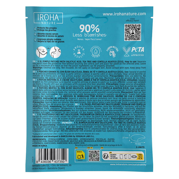 Iroha ACNE PRONE SKIN Parches Hidrocoloides XL 5 u