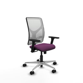 PIQUERAS Y CRESPO Silla de oficina Motilla con mecanismo Sincro, Morado y Blanco