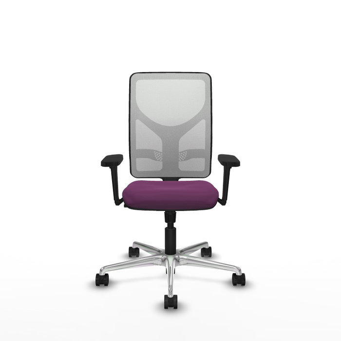 PIQUERAS Y CRESPO Silla de oficina Motilla con mecanismo Sincro, Morado y Blanco