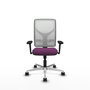 PIQUERAS Y CRESPO Silla de oficina Motilla con mecanismo Sincro, Morado y Blanco