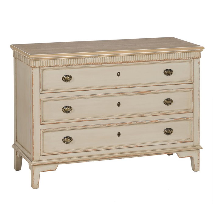 Ixia Cómoda Natural-Crema de Madera 119,50 x 44,50 x 84 cm