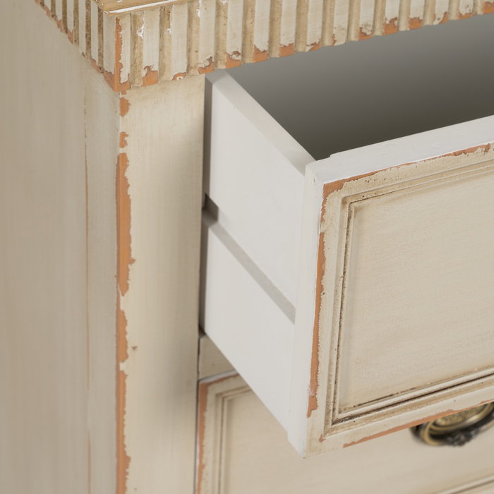 Cómoda Natural-Crema Madera 119,50 X 44,50 X 84 cm