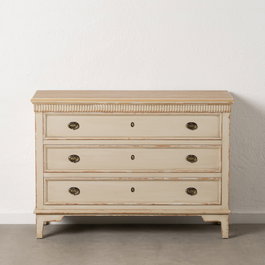 Cómoda Natural-Crema Madera 119,50 X 44,50 X 84 cm