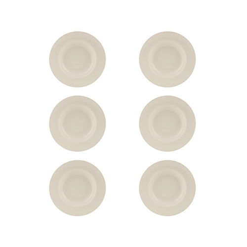 SUMMA Valet Plato Llano 17 cm Marfil (Set de 6)