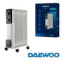 DAEWOO Radiador de aceite de 9 elementos 2000W en blanco/negro