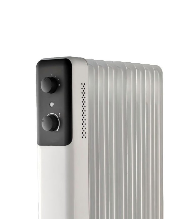 DAEWOO Radiador de aceite de 9 elementos 2000W en blanco/negro