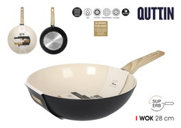 Inde Sarten Wok Aluminio Forjado 28 cm Superb Quttin Para Inducción (6 Unidades)