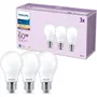 Philips Bombilla LED Clásica A60 E27 60W Blanco Cálido No Regulable Pack 3 Unidades