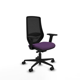 PIQUERAS Y CRESPO Silla de oficina Mardos Morado y Negro Mecanismo Sincro/Traslack Brazos 2D