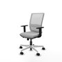 PIQUERAS Y CRESPO Silla de oficina Haches con mecanismo Sincro/Traslack Gris claro y Blanco