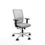 PIQUERAS Y CRESPO Silla de oficina Haches con mecanismo Sincro/Traslack Gris claro y Blanco