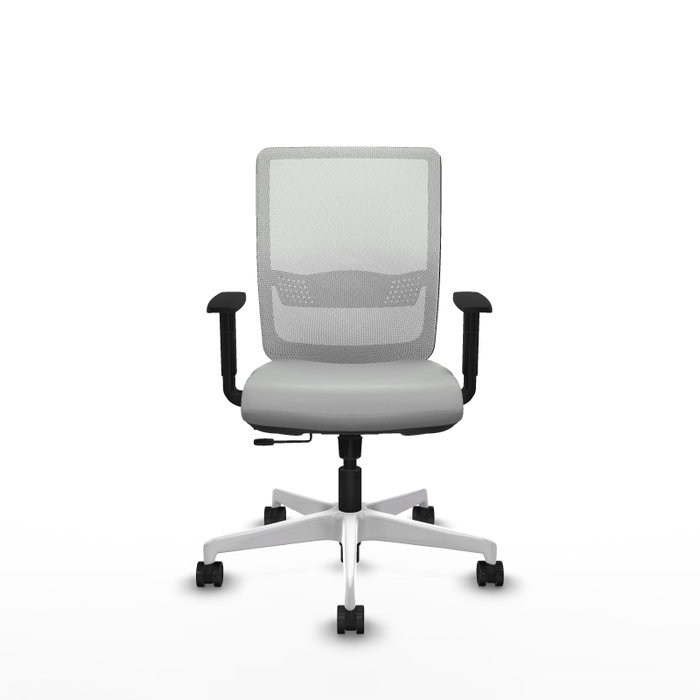 PIQUERAS Y CRESPO Silla de oficina Haches con mecanismo Sincro/Traslack Gris claro y Blanco