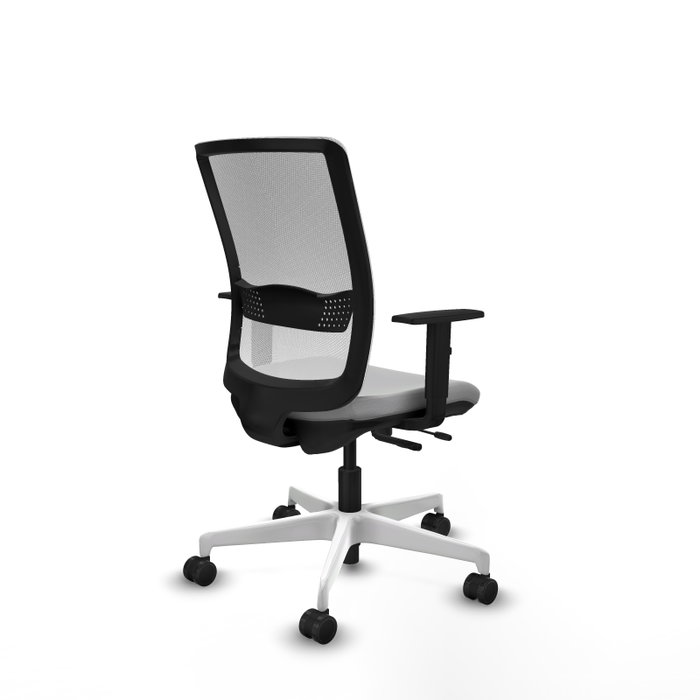 PIQUERAS Y CRESPO Silla de oficina Haches con mecanismo Sincro/Traslack Gris claro y Blanco