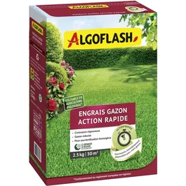 ALGOFLASH Fertilizante para Césped de Acción Rápida, 2,5 kg - AGRAPBIO25