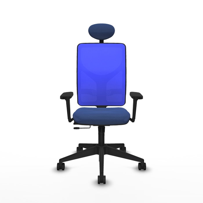 PIQUERAS Y CRESPO Silla de oficina Motilla Azul con mecanismo Sincro/Traslack