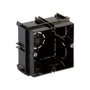 Edm Caja Enlazable Cuadrada 6,5x6,5x4,0cm (ancho/fondo/alto) Solera 6625 Con 9 Entradas Para Tubo Ø 25 Mm Negro