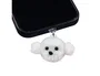 Wondee Protector de Puerto Charm Funny Tipo C Perro - Charm Decorativo y Protector Anti-Polvo para Móvil, Smartphone