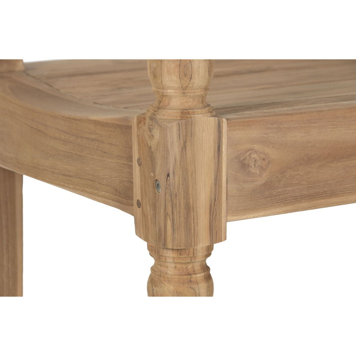 DKD Home Decor Banco de Teca Maciza 2 Plazas 100x47x90