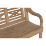 DKD Home Decor Banco de Teca Maciza 2 Plazas 100x47x90