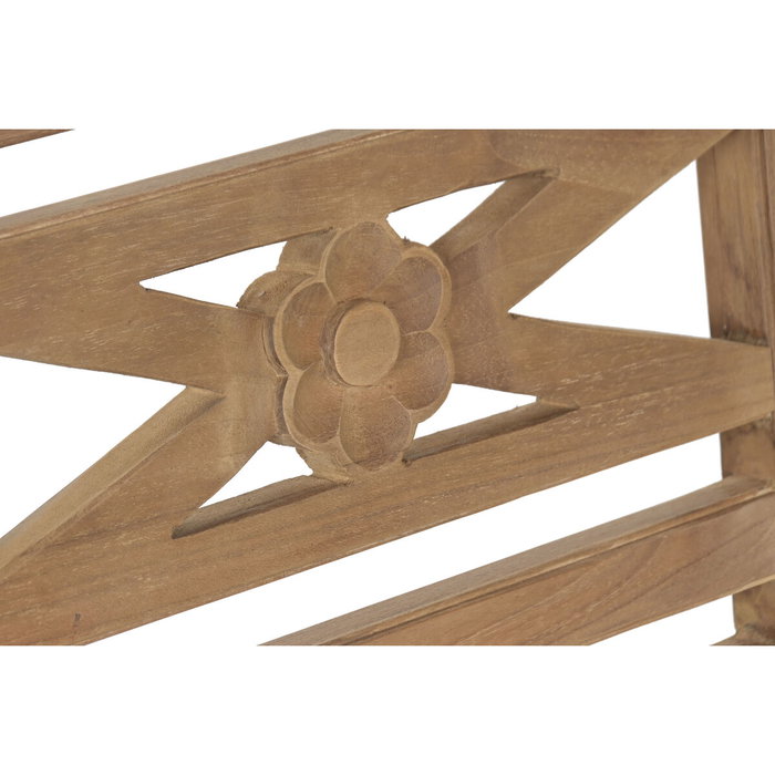 DKD Home Decor Banco de Teca Maciza 2 Plazas 100x47x90