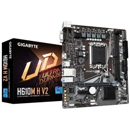 Gigabyte H610M H V2 Placa Base Intel Socket 1700 LGA1700 Micro ATX con DDR5, PCIe 4.0, M.2 Gen3, LAN GbE y Smart Fan 6 - Compatible con Intel Core 14ª/13ª/12ª Generación Gigabyte H610M H V2 Placa Base Intel Socket 1700 LGA1700 Micro ATX con DDR5, PCIe 4.0, M.2 Gen3, LAN GbE y Smart Fan 6 - Compatible con Intel Core 14ª/13ª/12ª Generación