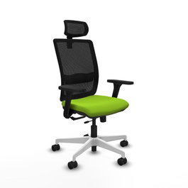 PIQUERAS Y CRESPO Silla de oficina Haches Sincro/Traslack Pistacho y Negro