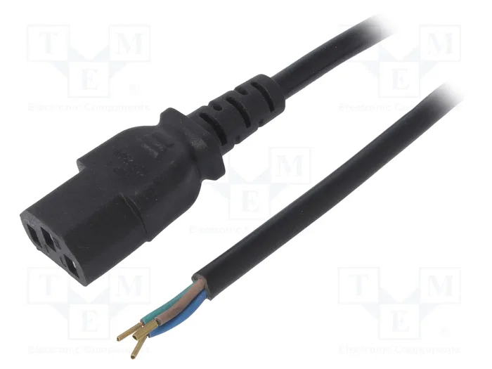 AKYGA Cable de alimentación H03VV-F 3x0,5mm2 IEC C13 hembra 1,5m AKYGA Cable de alimentación H03VV-F 3x0,5mm2 IEC C13 hembra 1,5m