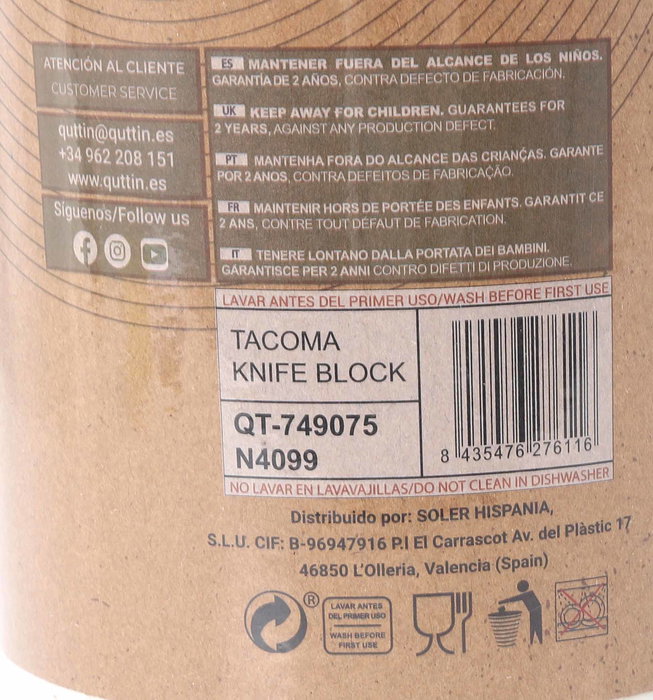 Quttin Tacoma Cocina Terra 11.3 cm x 22.7 cm (4 Unidades)