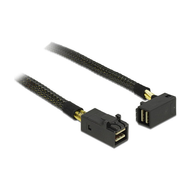 DeLOCK 83643 Cable Mini SAS HD SFF-8643 a Mini SAS HD SFF-8643 angulado de 1 m DeLOCK 83643 Cable Mini SAS HD SFF-8643 a Mini SAS HD SFF-8643 angulado de 1 m