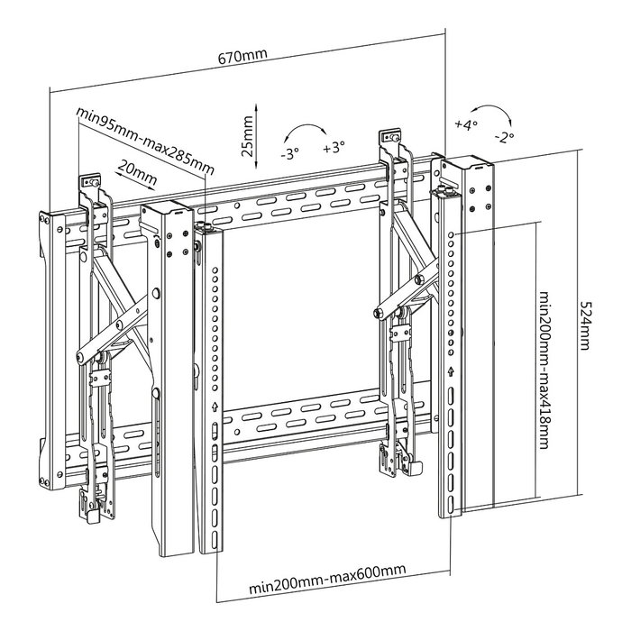Digitus Soporte de monitor desplegable DA-90446 para 45-70 pol.