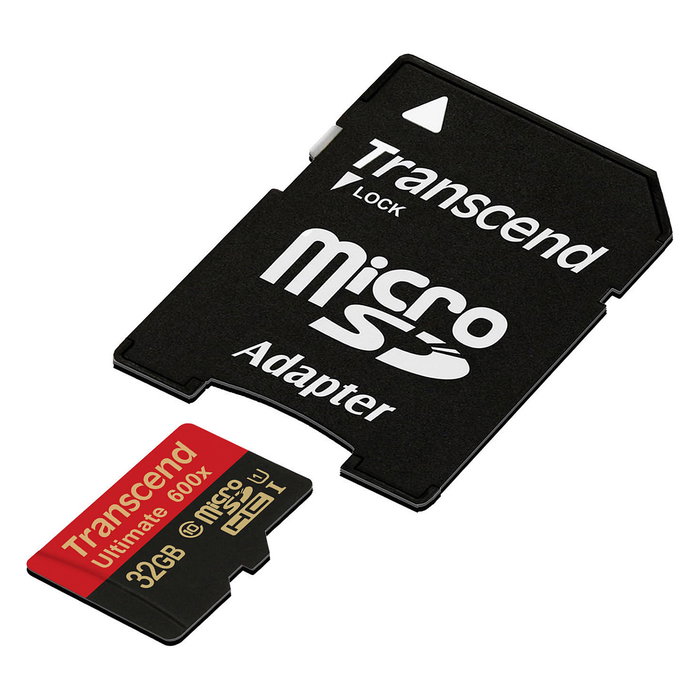 Transcend TS32GUSDHC10U1 Tarjeta microSDHC 32 GB UHS-I Clase 10 600x con Adaptador - Negro/Rojo Transcend TS32GUSDHC10U1 Tarjeta microSDHC 32 GB UHS-I Clase 10 600x con Adaptador - Negro/Rojo