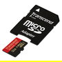 Transcend TS32GUSDHC10U1 Tarjeta microSDHC 32 GB UHS-I Clase 10 600x con Adaptador - Negro/Rojo